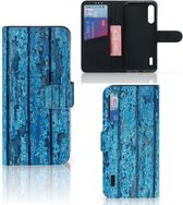 Magnet Case Xiaomi Mi A3 Telefoonhoesje Wood Blue