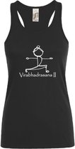 Yoga- Tanktop- Sol- XL- Virabhadrasana 2- zwart