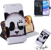 Voor Xiaomi Redmi 10X 5G Gekleurde Tekening Horizontale Flip Leren Case met Houder & Kaartsleuf & Portemonnee (Panda)