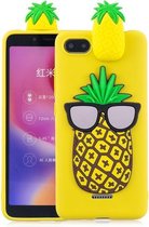 Voor Xiaomi Redmi 6A 3D Cartoon patroon schokbestendig TPU beschermhoes (grote ananas)