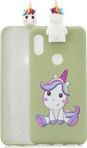 Voor Xiaomi Redmi S2 Cartoon schokbestendige TPU beschermhoes met houder (eenhoorn)