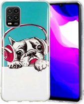 Voor Xiaomi Mi 10 Lite Lichtgevende TPU mobiele telefoon beschermhoes (headset hond)