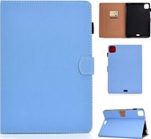 Voor iPad Air (2020) 10.9 effen kleur magnetische horizontale flip lederen tas met kaartsleuven & houder & antislipstrip (blauw)