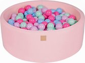 Ronde Ballenbak set incl 300 ballen 90x40cm - Licht Roze: Mint, Babyblauw, Licht Roze, Roze
