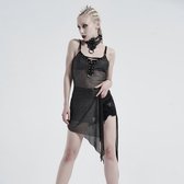 Punk Rave Korte jurk -Plus size- MeshArmor Zwart