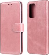 Voor Samsung Galaxy A52 5G Klassieke Kalfsstructuur PU + TPU Horizontale Flip Leren Case, met Houder & Kaartsleuven & Portemonnee (Rose Goud)