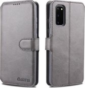 Voor Samsung Galaxy S20 AZNS Kalfsstructuur Horizontale Flip Leren Case, met Houder & Kaartsleuven & Portemonnee & Fotolijst (Grijs)