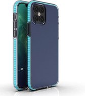 Voor iPhone 12/12 Pro TPU tweekleurige schokbestendige beschermhoes (hemelsblauw)