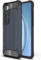 Voor Xiaomi Mi 10S Magic Armor TPU + pc combinatiebehuizing (marineblauw)