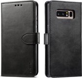 Voor Galaxy Note 8 GUSSIM zakelijke stijl horizontale flip lederen tas met houder & kaartsleuven & portemonnee (zwart)