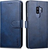 Voor Galaxy S9 GUSSIM zakelijke stijl horizontale flip lederen tas met houder & kaartsleuven en portemonnee (blauw)