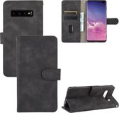 Voor Samsung Galaxy S10 Plus Effen Kleur Huidgevoel Magnetische Gesp Horizontale Flip Kalfsstructuur PU Lederen Case met Houder & Kaartsleuven & Portemonnee (Zwart)