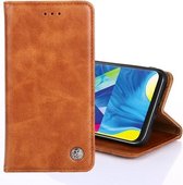 Voor Samsung Galaxy A20 niet-magnetische retro textuur horizontale flip lederen tas met houder & kaartsleuven & portemonnee (bruin)