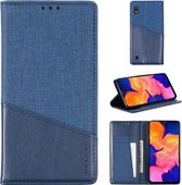 Voor Samsung Galaxy A10 MUXMA MX109 horizontale flip lederen tas met houder & kaartsleuf & portemonnee (blauw)
