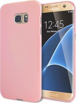 Samsung S7 Hoesje - Samsung galaxy S7 hoesje roze siliconen case hoes cover hoesjes