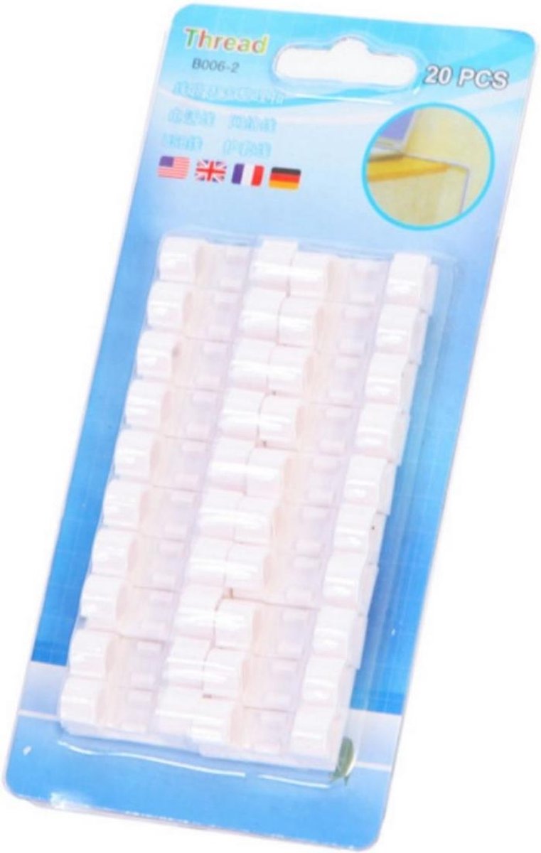 Kabel Organizer - 20 Zelfklevende Kabelclips – Kabelklemmetjes - Kabel Clips Organizer - Wit