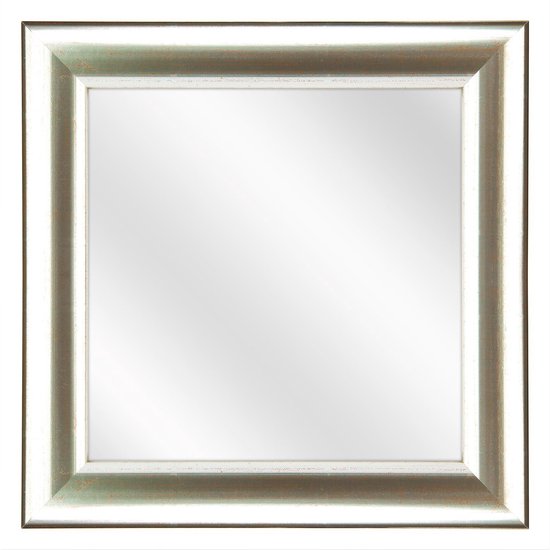 Miroir avec cadre rond en bois - Argent - 30 x 30 cm | bol.com