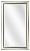 Spiegel met Ronde Houten Lijst - Zilver - 40 x 120 cm