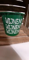 Emmer - Tekst - 5 liter - Wijnen Wijnen Wijnen - Groen - Kado - Gift