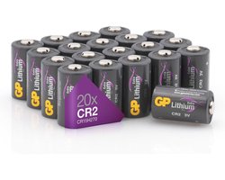 Piles GP Extra Lithium CR2 3V Pile CR17355 - 20 pièces, dans un emballage sans plastique