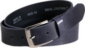 Just Dreamz - Heren riem - Donker blauw - Leer - 3,5 cm - Bandmaat 85