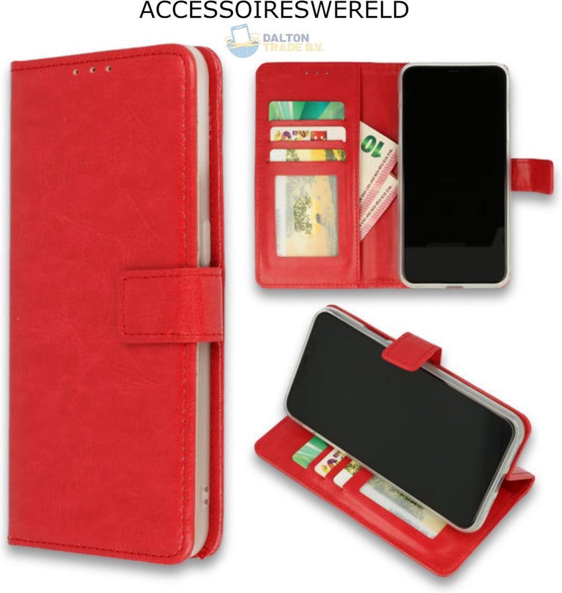 Bookcase Rood - Apple iPhone XR - Portemonnee hoesje
