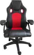 Gamestoel Junior kinderen - bureaustoel - racing gaming stijl - zwart rood