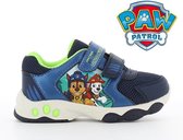 Nickelodeon - Chase & Marshall "Paw Patrol" kinderschoenen met lichtjes "Saving Dinosaurs" - maat 27 - blauwe sneakers voor jongens met dubbele velcro/klittenband sportschoenen.