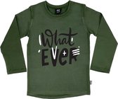 KMDB Shirtje Longsleeve Whatever Khaki Jongens Groen - Maat 116