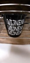 Emmer - Tekst - 5 liter - Wijnen Wijnen Wijnen - Zwart - Kado - Gift