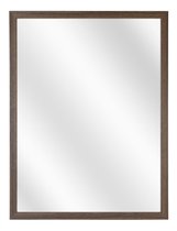 Spiegel met Vlakke Houten Lijst - Walnoot - 50 x 60 cm