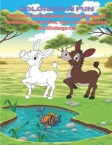 Coloring is Fun - Easy and Fun Educational Coloring Pages of Animals for Little Kids, Boys, Girls, Preschool and Kindergarten