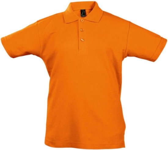 SOLS Kinder Unisex Zomer II Pique Polo Shirt (Oranje)