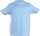SOLS Kinder Unisex Imperial Zware Katoenen Korte Mouwen T-Shirt (Hemelsblauw)