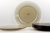 Dinerbord Luminarc in mooi rookglas - Set van twee stuks