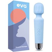 Eva® Personal Massager & Magic Wand Vibrator - G Spot Vibrator & Clitoris Stimulator - Stille Vibrators voor Vrouwen – Sex Toys ook voor Koppels - Erotiek - Ocean Blue