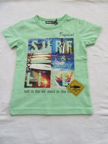 dirkje , jongens, t-shirt korte mouw , groen , tropical surf , 5 jaar 110