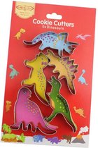 Koekjes vormen - Koekjes stempel - Koekjes uitstekers dinosaurus - Koekjes uitstekers - Koekjesvorm - Cookie stamp - Koekjes - Cookie cutter - Set van 5