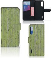 Wallet Book Case Xiaomi Mi A3 Telefoon Hoesje Green Wood
