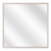Spiegel met Luxe Aluminium Lijst - Wit Eik - 30 x 30 cm