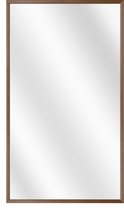 Spiegel met Luxe Aluminium Lijst - Walnoot - 40 x 120 cm
