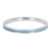 IXXXI jewelry Vulring  Line Turquoise zilverkleurig 2 mm - maat 18
