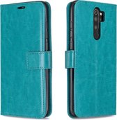 Voor Geschikt voor Xiaomi Redmi Note 8 Pro Crazy Horse Texture Horizontale Flip Leather Case met houder & kaartsleuven & portemonnee & fotolijst (blauw)