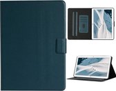 Voor Huawei MediaPad T3 effen kleur horizontale flip lederen tas met kaartsleuven en houder (donkergroen)