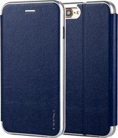Voor iPhone 8 Plus & 7 Plus CMai2 Linglong Series PC + PU horizontale flip lederen tas met houder en kaartsleuf (koningsblauw)