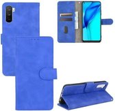 Voor Huawei Maimang 9 / Mate 40 Lite Effen Kleur Huidgevoel Magnetische Gesp Horizontale Flip Kalfsstructuur PU Lederen Case met Houder & Kaartsleuven & Portemonnee (Blauw)