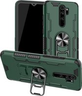 Voor Geschikt voor Xiaomi Redmi Note 8 Pro schokbestendige pc + TPU beschermhoes met bieropener en autohouder (groen)