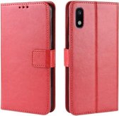 Retro Crazy Horse Texture Horizontale Flip Leren Case voor Galaxy A10e, met houder & kaartsleuven & fotolijst (rood)