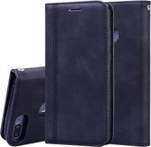 Voor Huawei Honor 9 Lite Frosted Business Magnetische Horizontale Flip PU Leather Case met Houder & Kaartsleuf & Lanyard (Zwart)