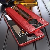 Voor Huawei Mate 30 echt leer Smart Shckproof horizontaal flip-hoesje (rood)